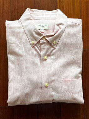 Club Monaco Light Pink Button Down Shirt L Slim Fit